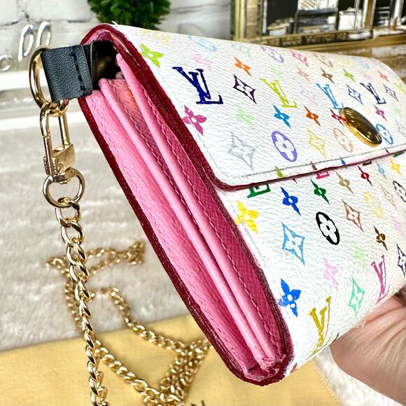 Louis Vuitton X Murakami Multicolor Sarah long wallet from 2009 crossbody - Picture 6 of 16